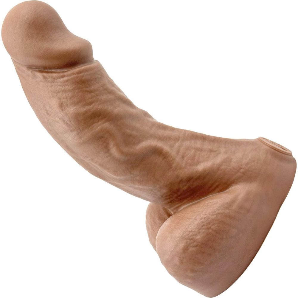 A-Spot Dildos | BIG Daddy Dallas Large 8" Platinum Silicone Realistic Dildo – Caramel