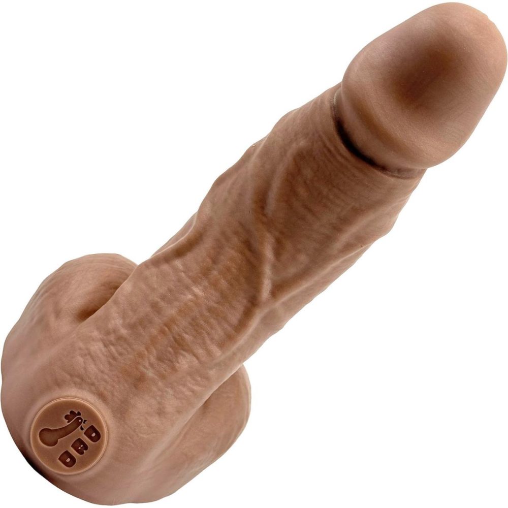 A-Spot Dildos | BIG Daddy Dallas Large 8" Platinum Silicone Realistic Dildo – Caramel