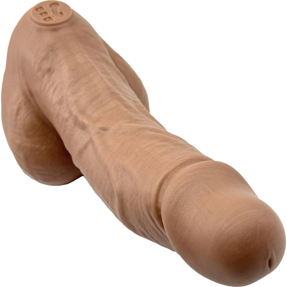 A-Spot Dildos | BIG Daddy Dallas Large 8" Platinum Silicone Realistic Dildo – Caramel