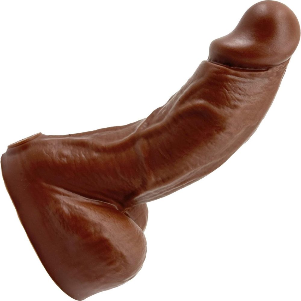 A-Spot Dildos | BIG Daddy Dallas Large 8" Platinum Silicone Realistic Dildo – Chocolate