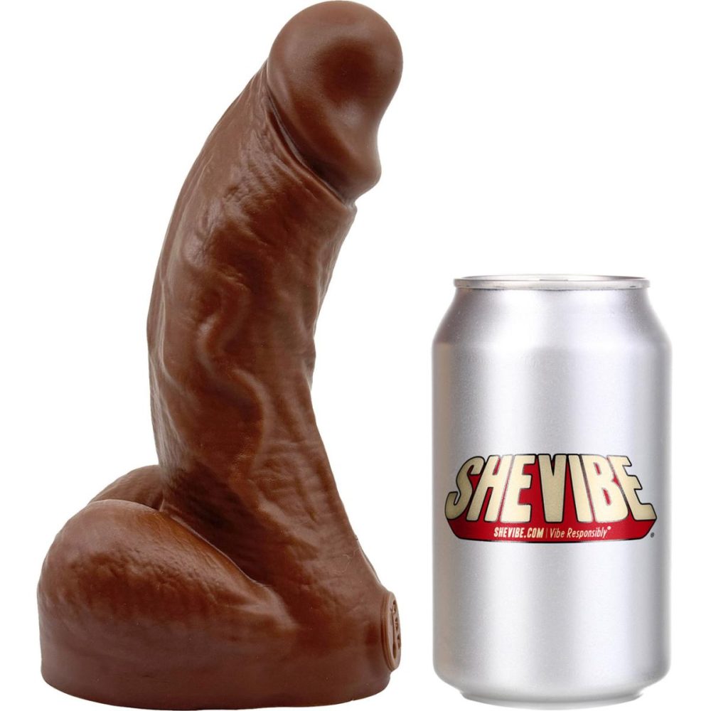 A-Spot Dildos | BIG Daddy Dallas Large 8" Platinum Silicone Realistic Dildo – Chocolate