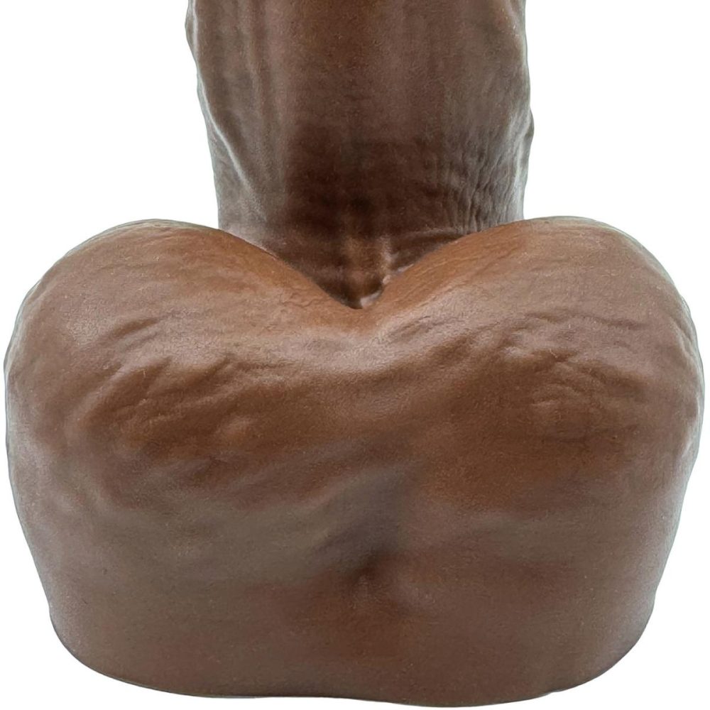 A-Spot Dildos | BIG Daddy Dallas Large 8" Platinum Silicone Realistic Dildo – Chocolate