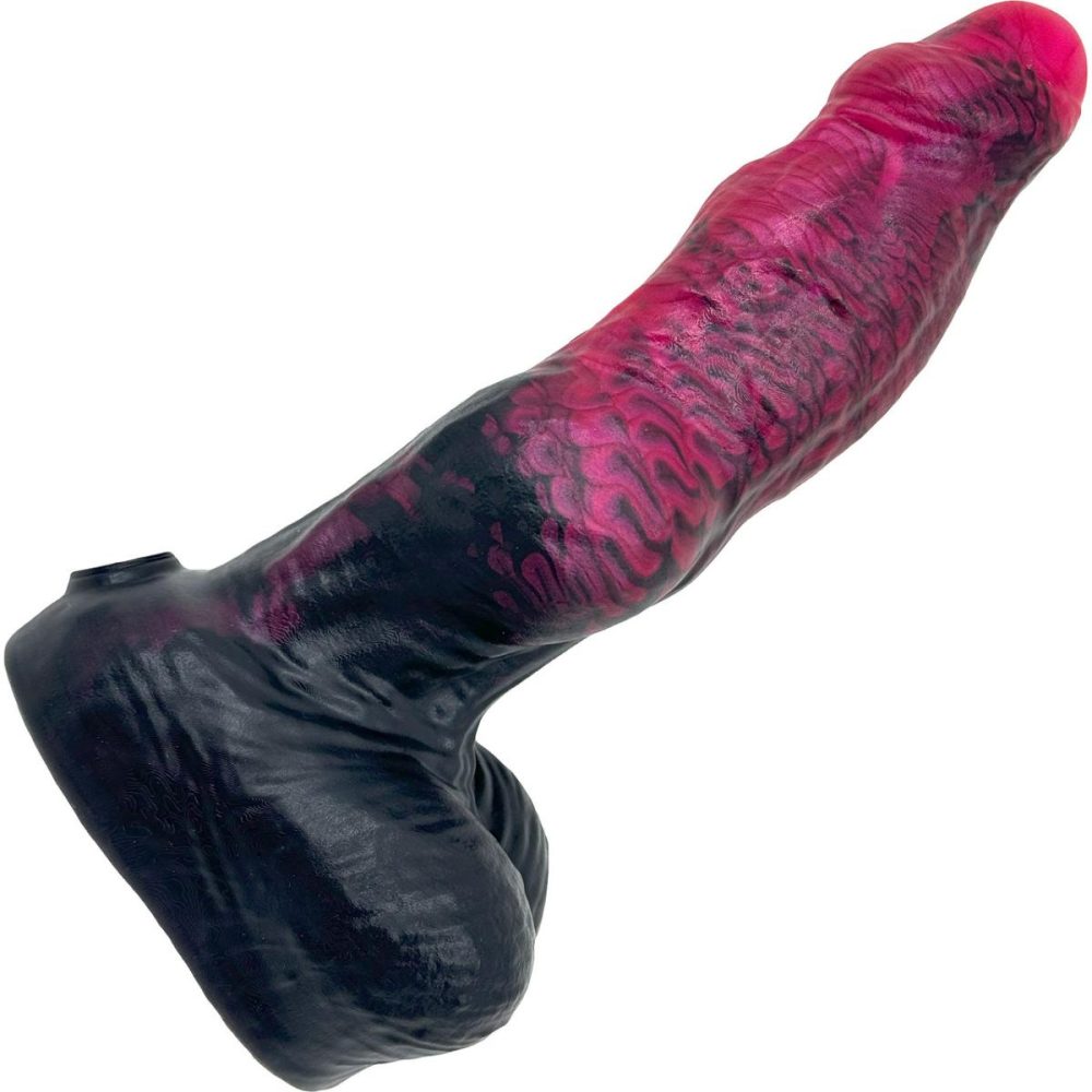 A-Spot Dildos | BIG Daddy Dane Werewolf Knot Large 7.75" Platinum Silicone Dildo – Hellboy