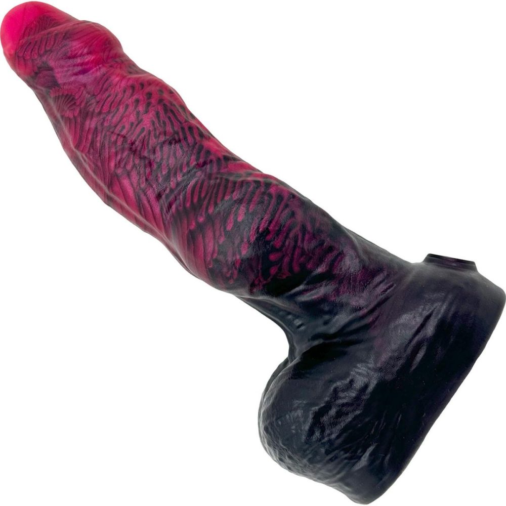 A-Spot Dildos | BIG Daddy Dane Werewolf Knot Large 7.75" Platinum Silicone Dildo – Hellboy