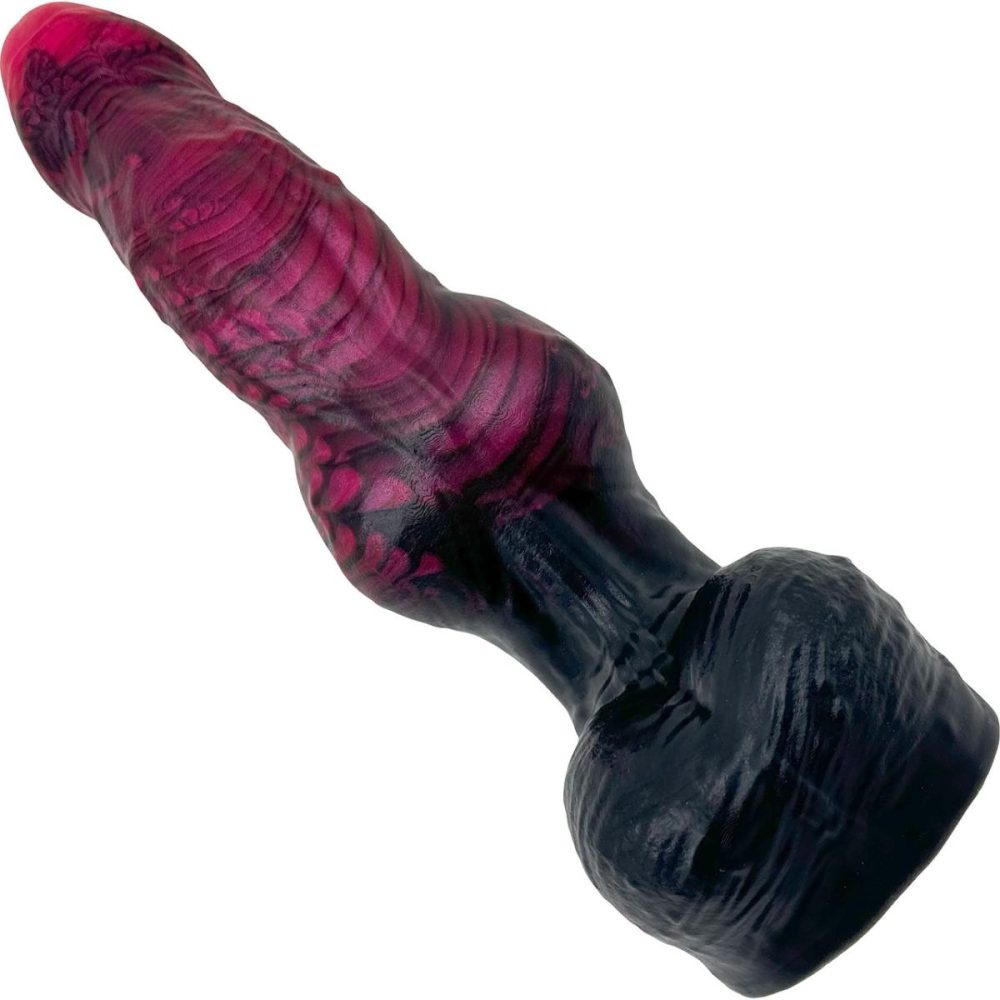 A-Spot Dildos | BIG Daddy Dane Werewolf Knot Large 7.75" Platinum Silicone Dildo – Hellboy