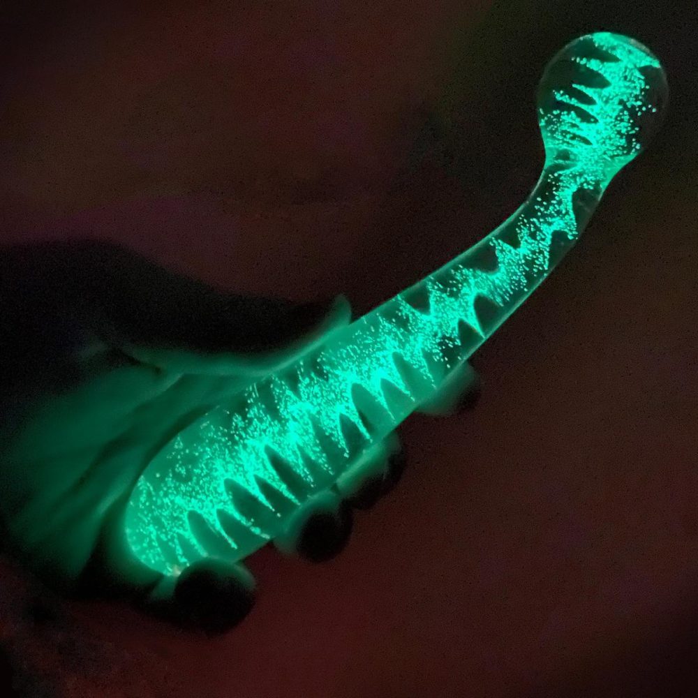 A-Spot Dildos | Firefly Glass G-spot Glow Wand by – Clear