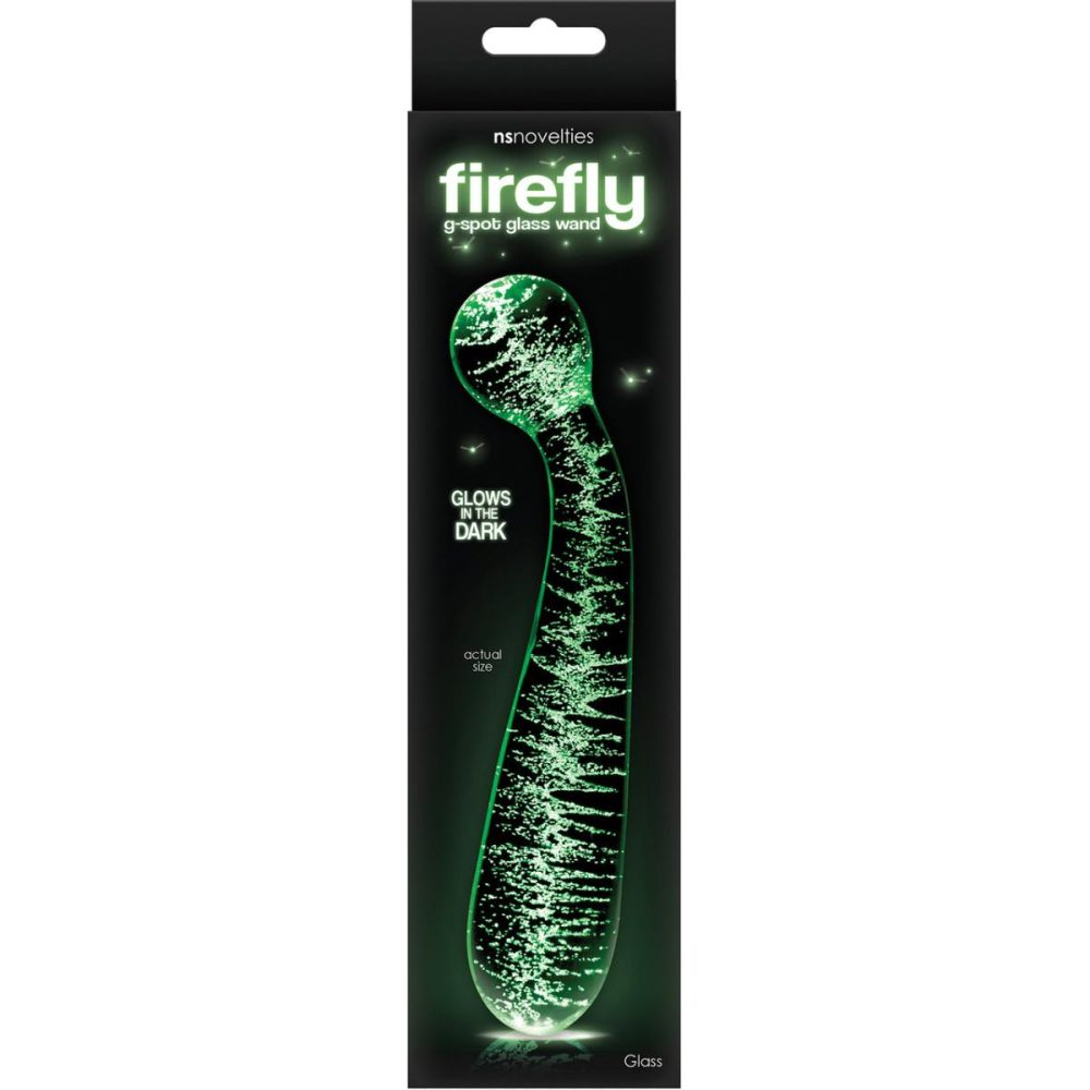 A-Spot Dildos | Firefly Glass G-spot Glow Wand by – Clear