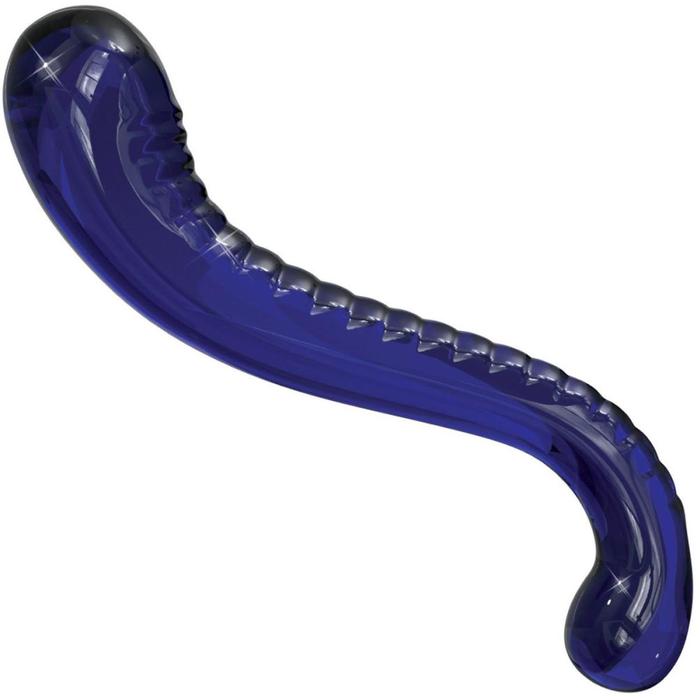 A-Spot Dildos | Icicles No. 70 G-Spot Blue Glass Dildo