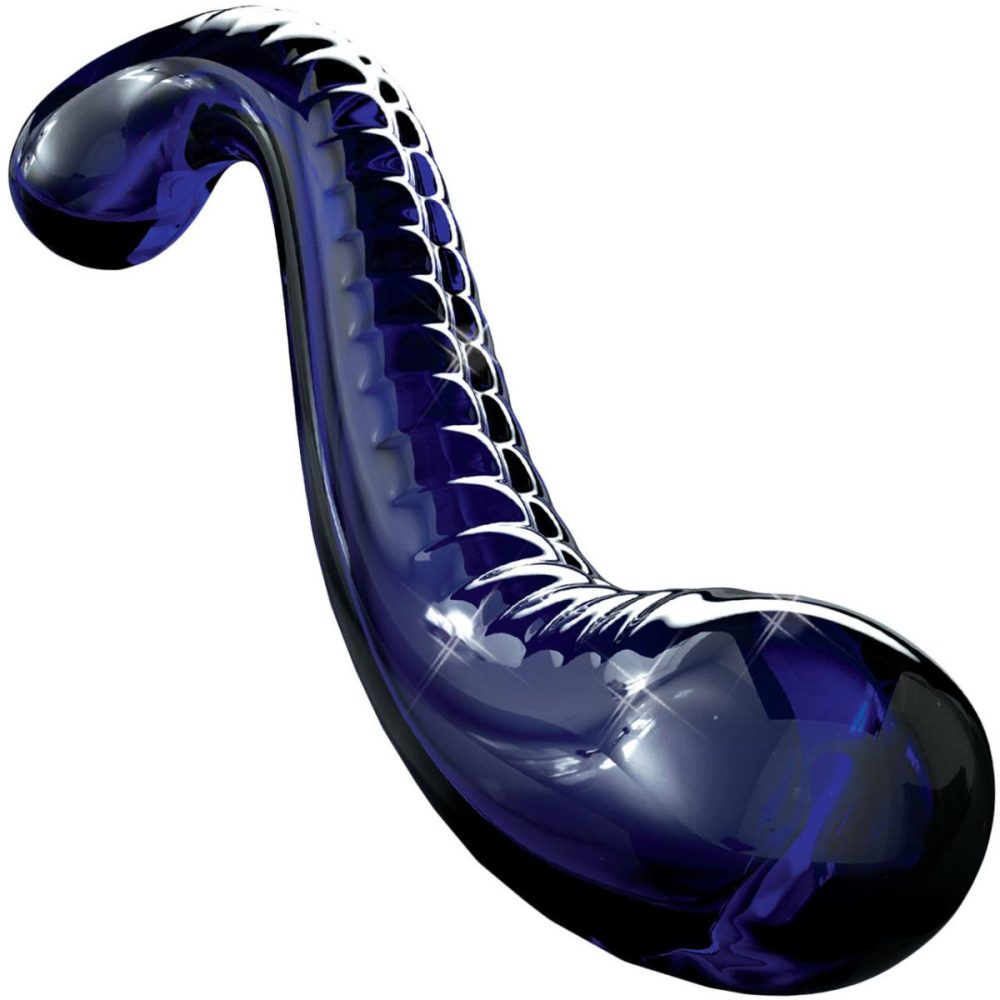 A-Spot Dildos | Icicles No. 70 G-Spot Blue Glass Dildo