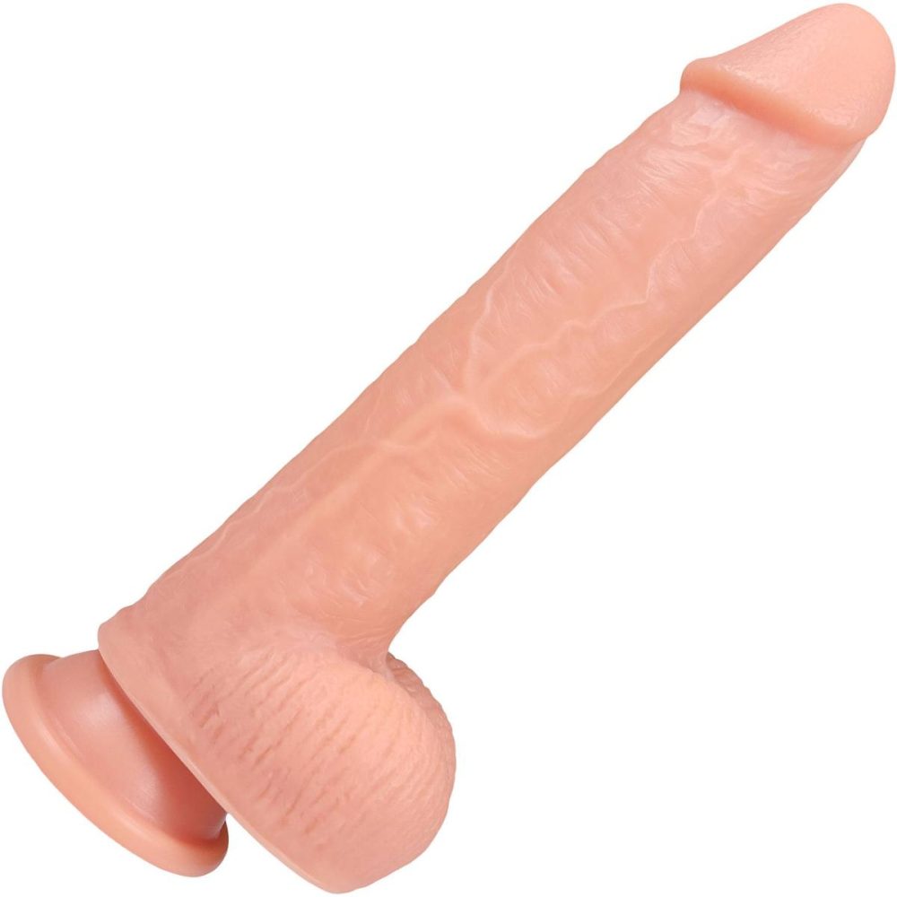 A-Spot Dildos | The Engineer 7 Inch Silicone Realistic Dildo With Balls & Suction Cup Base – Vanilla