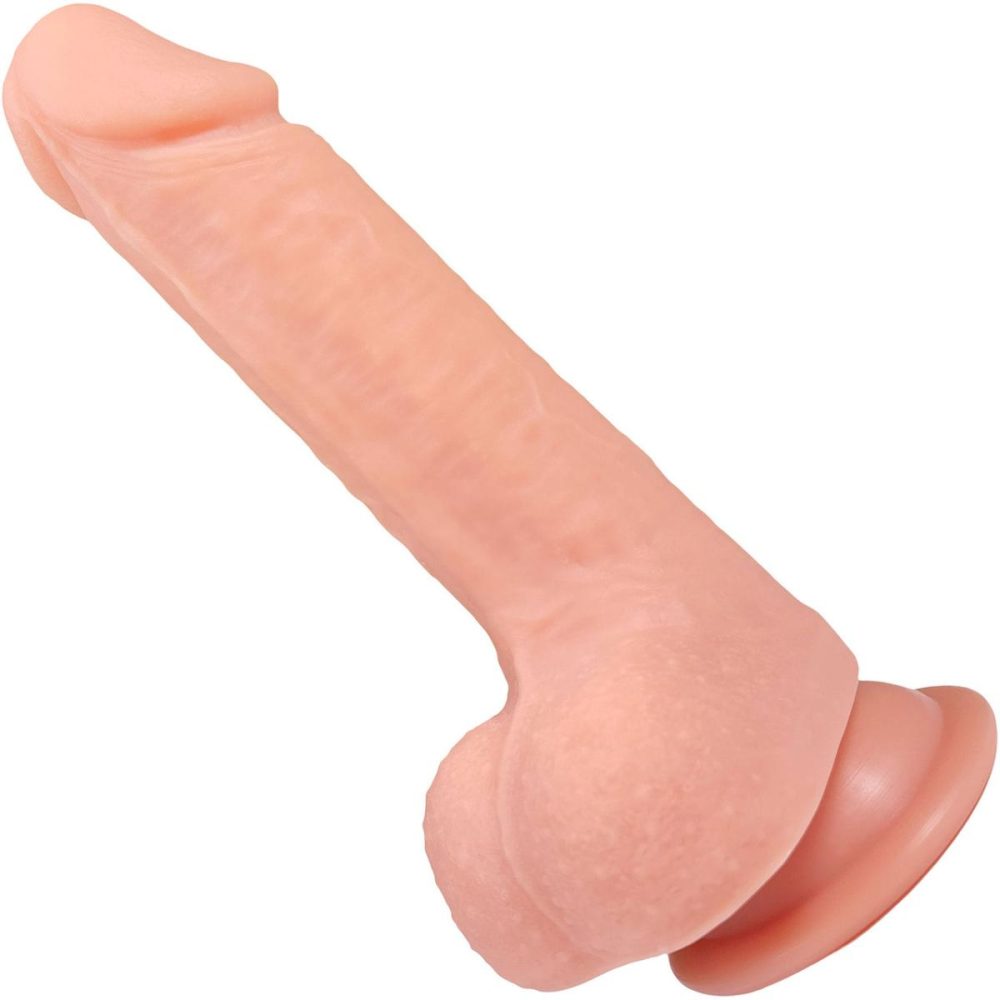 A-Spot Dildos | The Gamer 5 Inch Silicone Realistic Dildo With Balls & Suction Cup Base – Vanilla