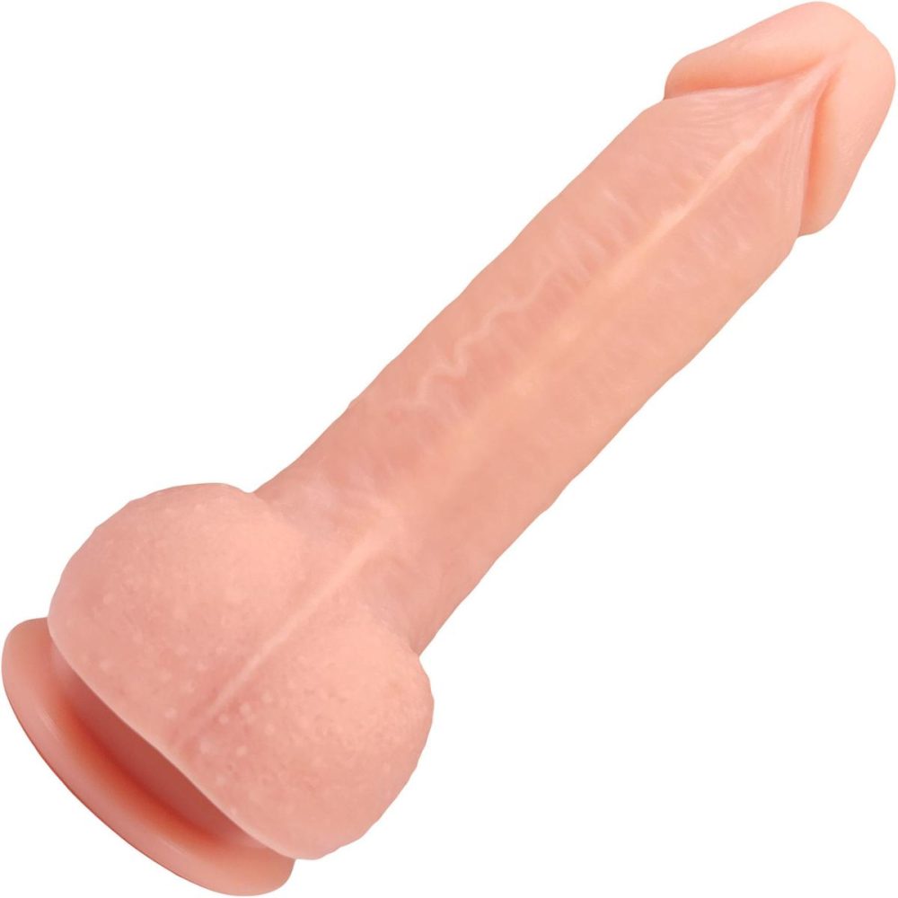 A-Spot Dildos | The Gamer 5 Inch Silicone Realistic Dildo With Balls & Suction Cup Base – Vanilla