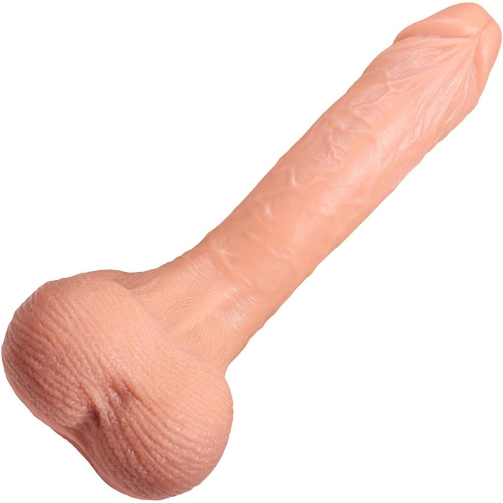 A-Spot Dildos | The Lumberjack 8.5 Inch Silicone Realistic Dildo With Balls & Suction Cup Base – Vanilla