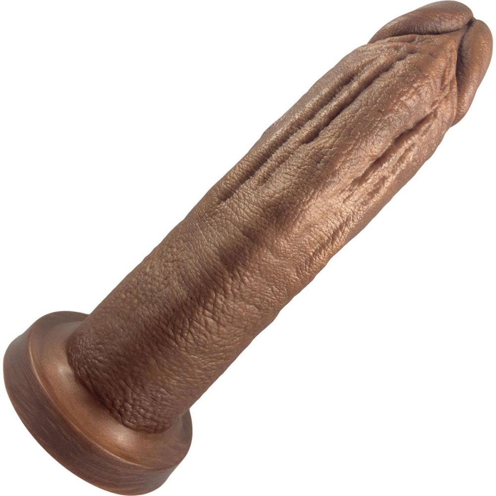 A-Spot Dildos | The Maximus Giant 8.75" Platinum Silicone Ultrarealistic Dildo – Chocolate