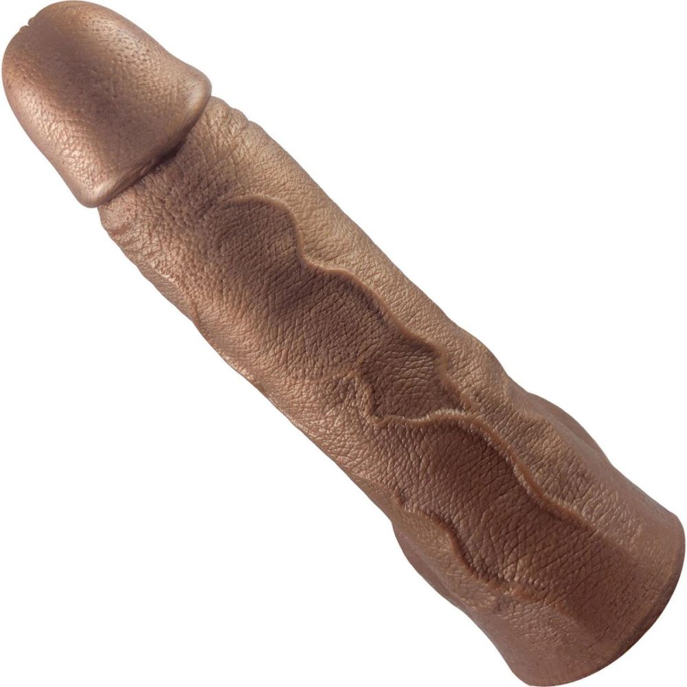 A-Spot Dildos | The Titan Giant 8.5" Platinum Silicone Ultrarealistic Dildo With Balls – Chocolate