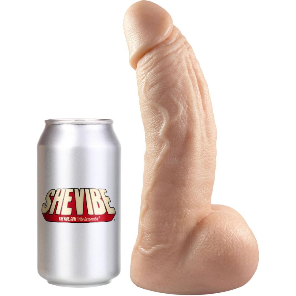 A-Spot Dildos | The Titan Giant 8.5" Platinum Silicone Ultrarealistic Dildo With Balls – Vanilla