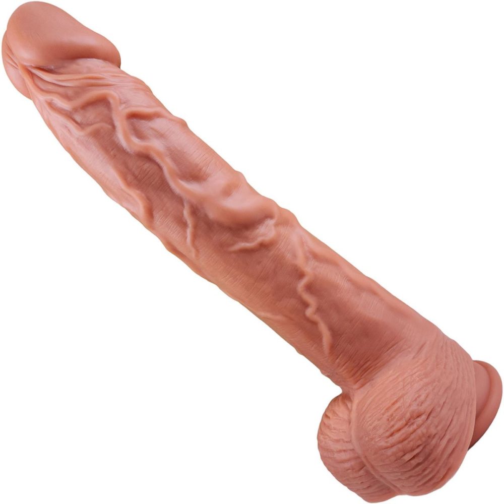 A-Spot Dildos | The Wizard 10 Inch Silicone Realistic Dildo With Balls & Suction Cup Base – Vanilla