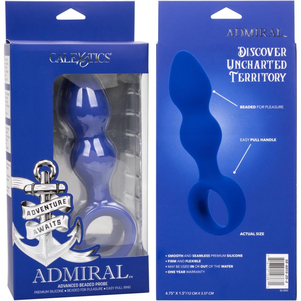 Anal Beads | Admiral Advanced Beaded Silicone Anal Probe – Blue