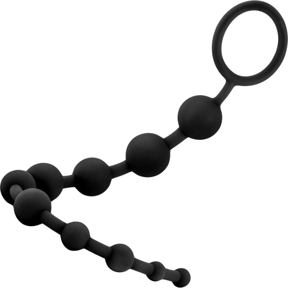 Anal Beads | Anal Adventures Platinum Silicone 10 Anal Beads – Black