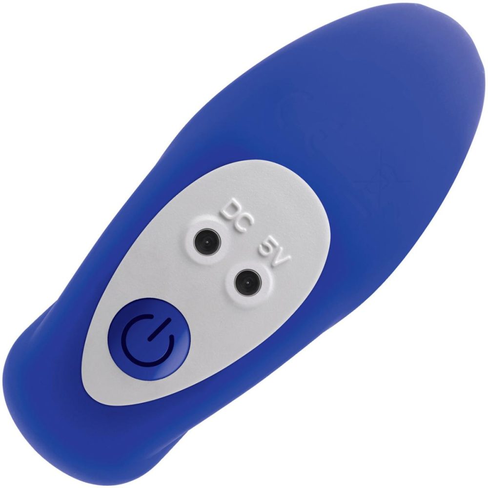 Anal Beads | Beaded Pleasure Rechargeable Waterproof Silicone Vibrating Anal Beads With Remote – Blue