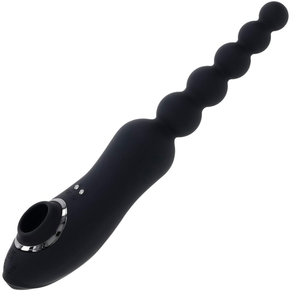 Anal Beads | Let It Bead Anal Beads & Clitoral Suction Rechargeable Silicone Dual Purpose Vibrator