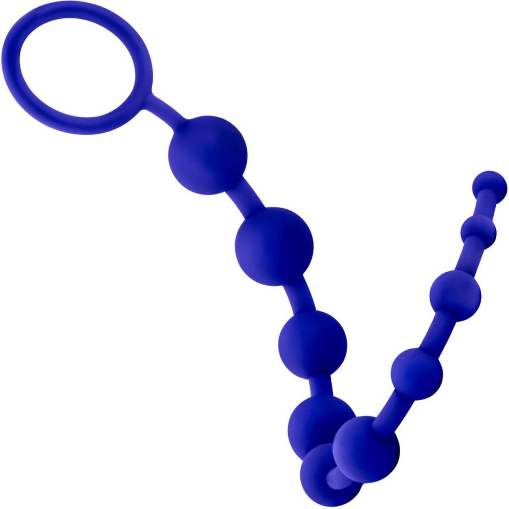 Anal Beads | Luxe Silicone 10 Anal Beads by Novelties – Indigo