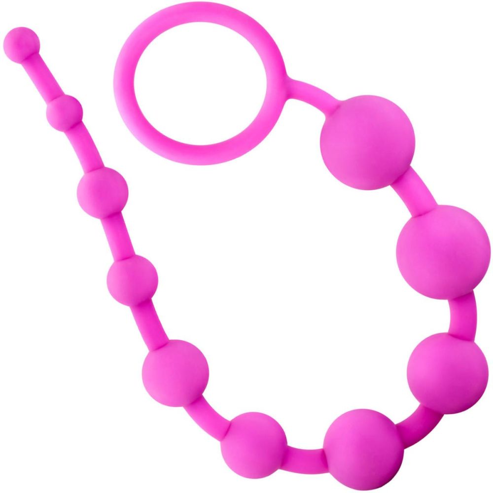 Anal Beads | Luxe Silicone 10 Anal Beads by Novelties – Pink