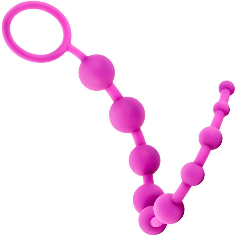 Anal Beads | Luxe Silicone 10 Anal Beads by Novelties – Pink