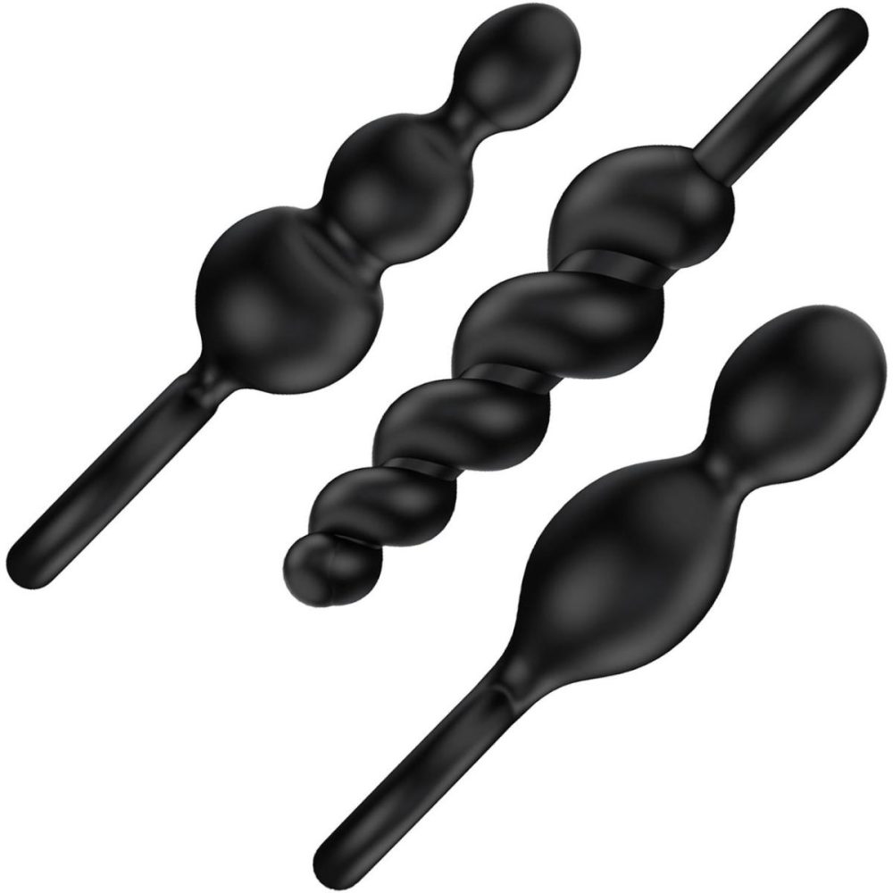 Anal Trainer Kits | Booty Call Silicone Anal Plugs – Set Of 3 – Black