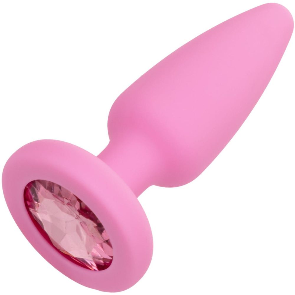 Anal Trainer Kits | First Time Crystal Booty Silicone Anal Trainer Kit With Three Jeweled Plugs by – Pink