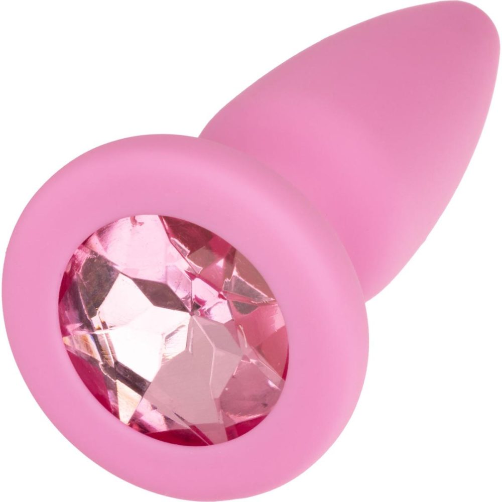 Anal Trainer Kits | First Time Crystal Booty Silicone Anal Trainer Kit With Three Jeweled Plugs by – Pink