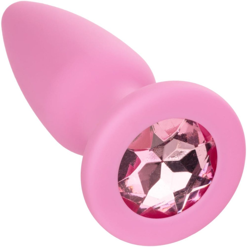 Anal Trainer Kits | First Time Crystal Booty Silicone Anal Trainer Kit With Three Jeweled Plugs by – Pink