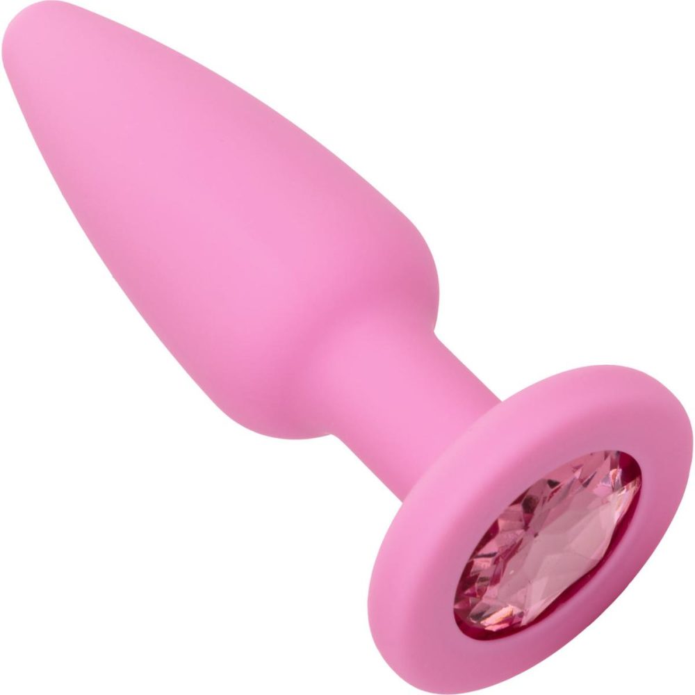 Anal Trainer Kits | First Time Crystal Booty Silicone Anal Trainer Kit With Three Jeweled Plugs by – Pink