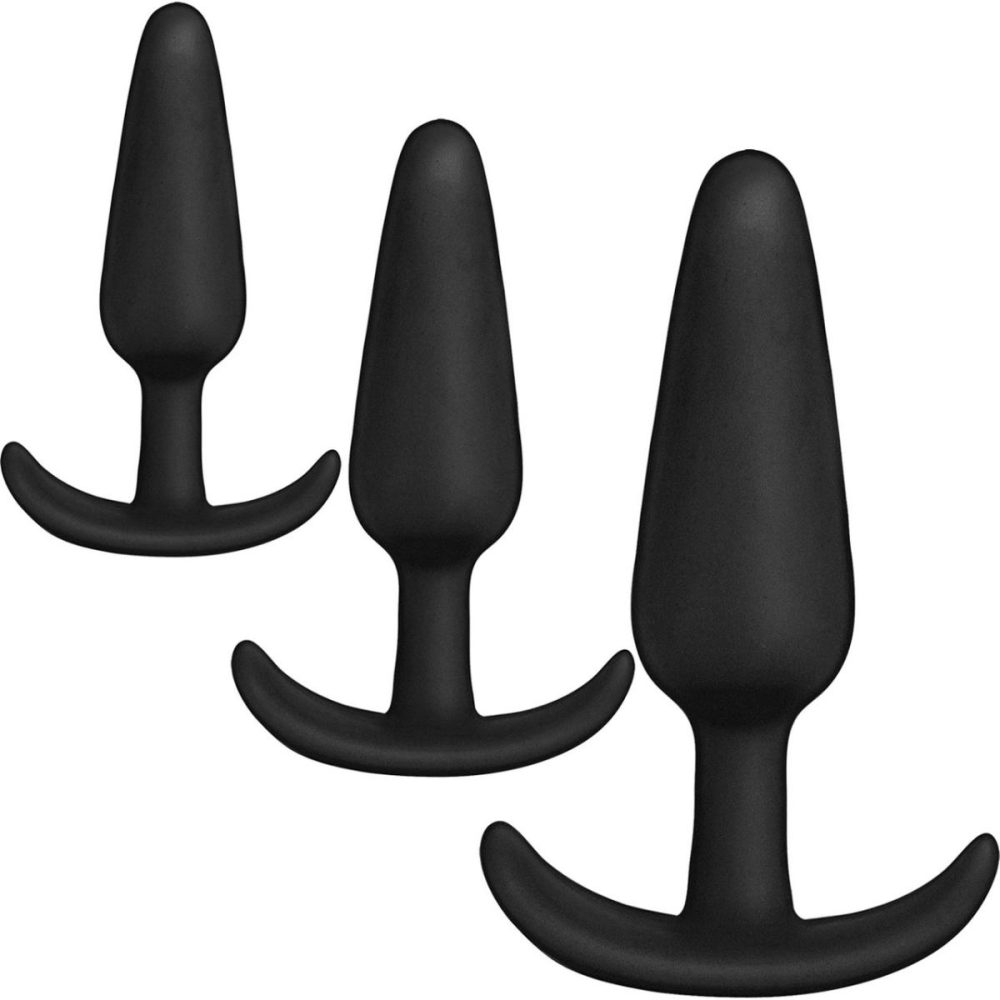 Anal Trainer Kits | Mood Naughty 1 Silicone Butt Plug Trainer Set by – Black