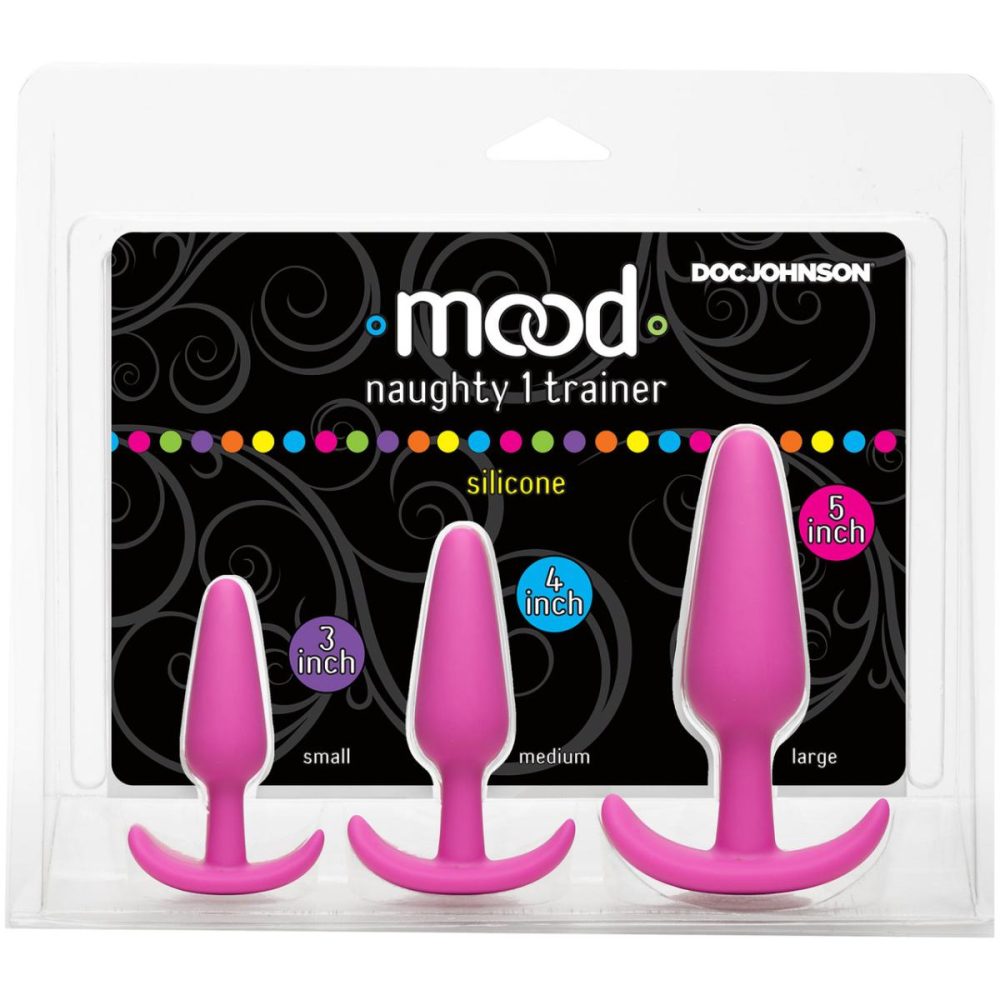 Anal Trainer Kits | Mood Naughty 1 Silicone Butt Plug Trainer Set by – Pink