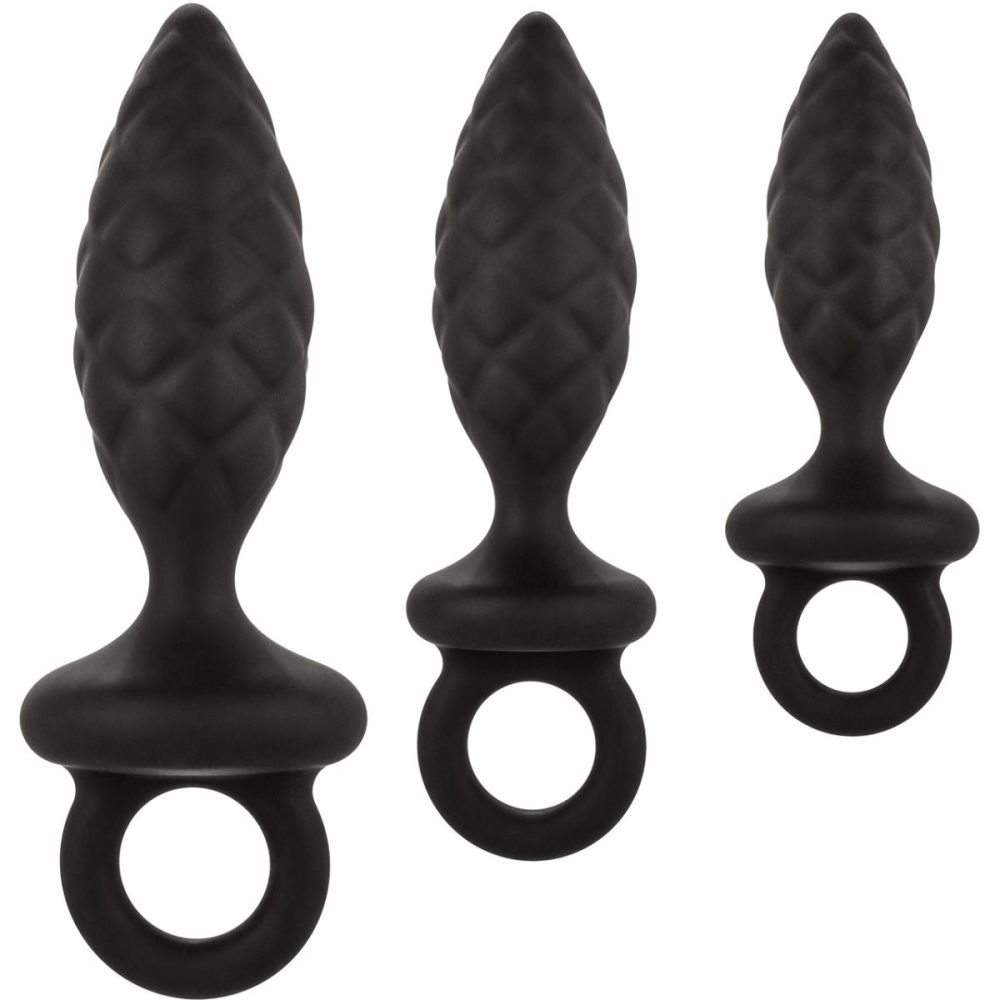 Anal Trainer Kits | Silicone Anal Probe Training Kit, Set of 3 – Black