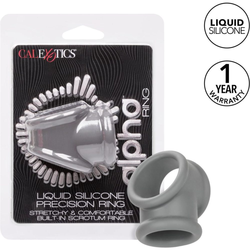 Ball Stretchers | Alpha Liquid Silicone Precision Cock & Balls Ring – Grey