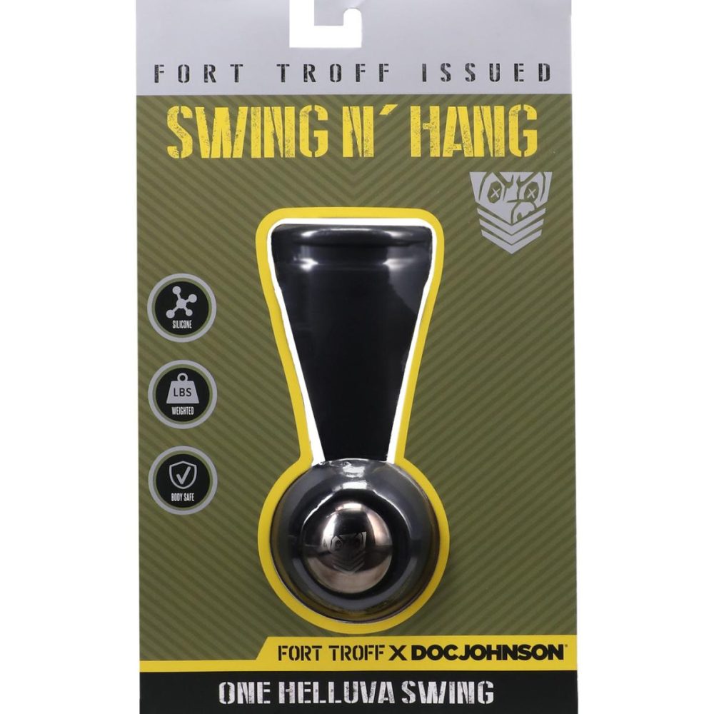 Ball Stretchers | Fort Troff Swing N’ Hang Weighted Silicone Ball Stretcher – Black