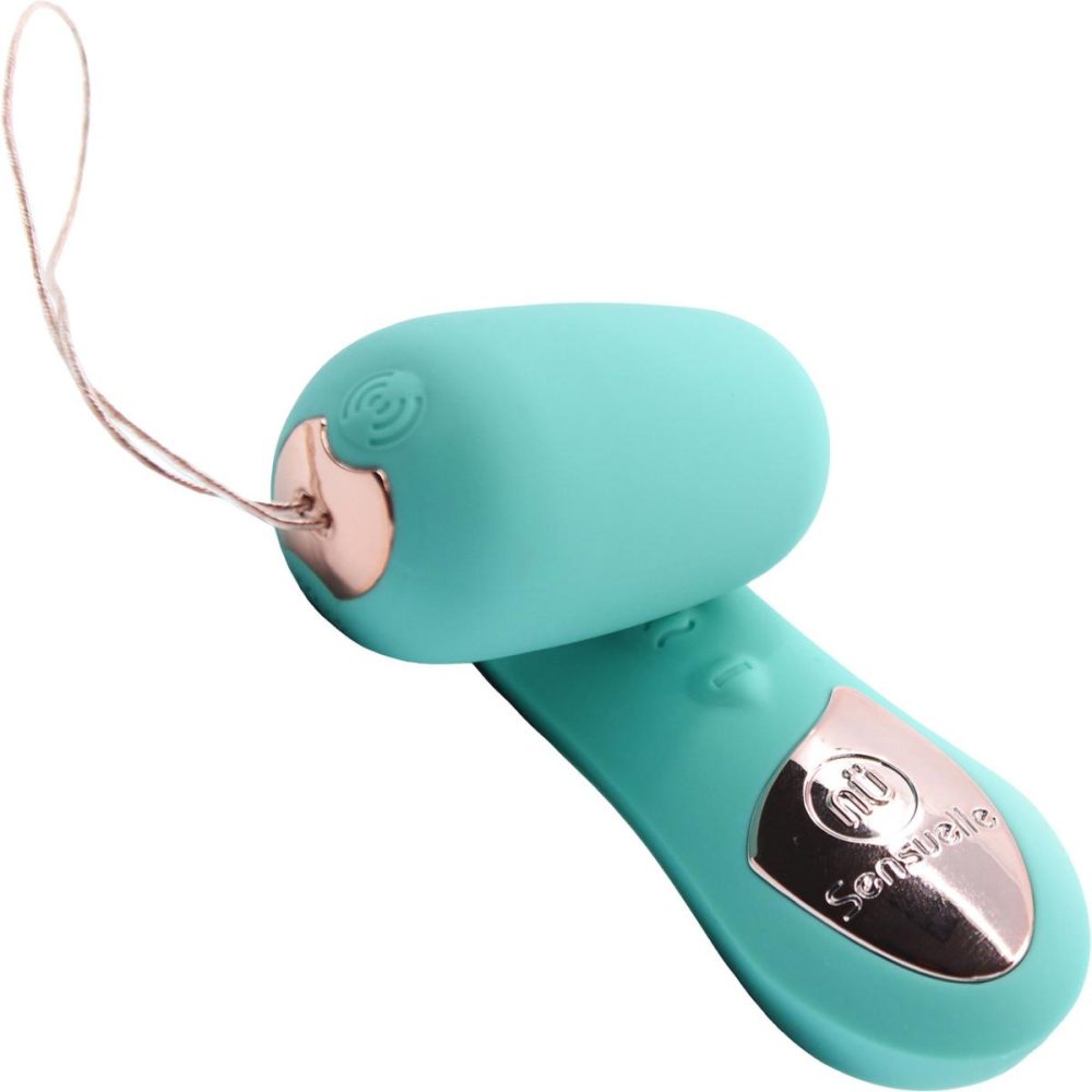 Bullet & Egg Vibrators | 15-Function Remote Control Waterproof Vibrating Petite Egg Nu Sensuelle – Teal