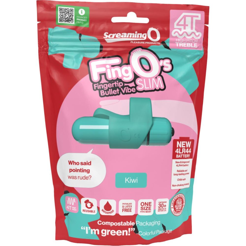 Bullet & Egg Vibrators | 4T FingO Slim Silicone Fingertip Bullet Vibrator – Kiwi