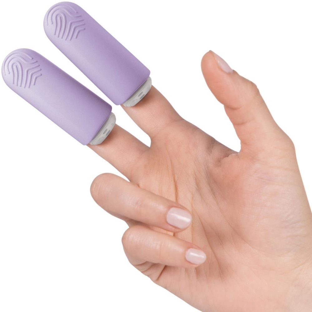 Bullet & Egg Vibrators | JimmyJane Hello Touch Pro Vibrating Travel Massagers With Charging Case – Lavender & White