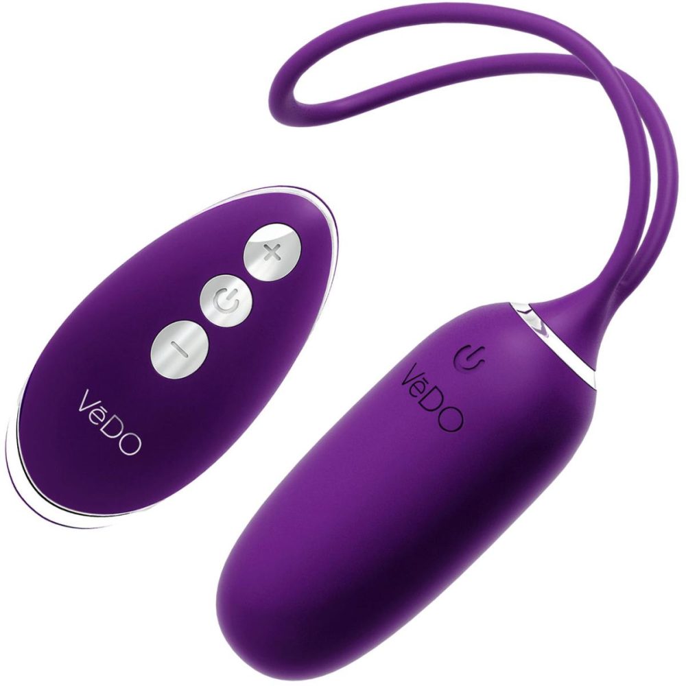 Bullet & Egg Vibrators | KIWI Rechargeable Remote Controlled Silicone Vibrating Bullet VeDO – Deep Purple