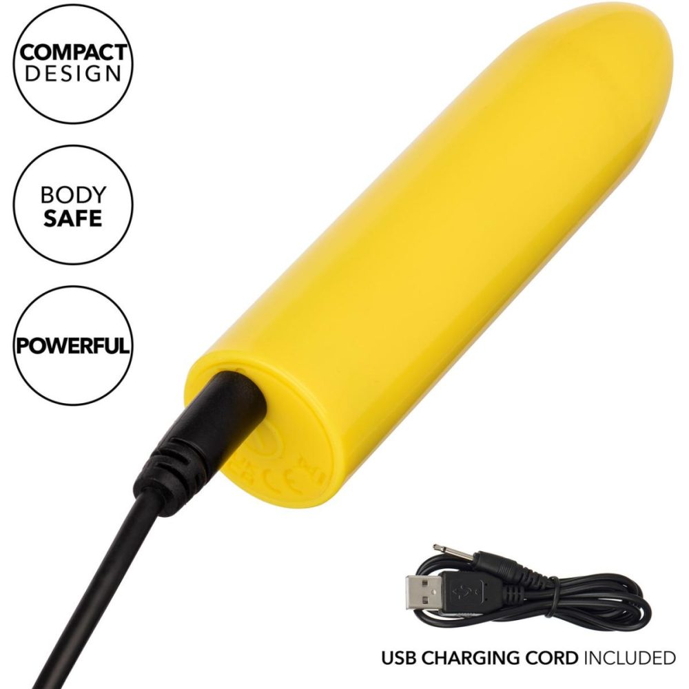 Bullet & Egg Vibrators | Turbo Buzz Classic Mini Bullet Rechargeable Waterproof Vibrator – Yellow