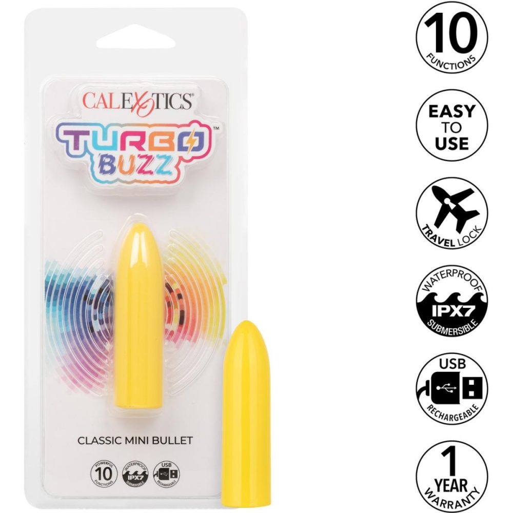 Bullet & Egg Vibrators | Turbo Buzz Classic Mini Bullet Rechargeable Waterproof Vibrator – Yellow