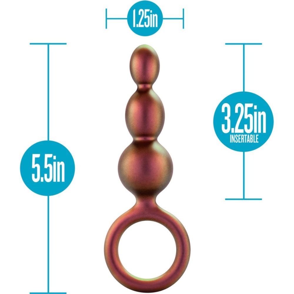 Butt Plugs & Probes | Anal Adventures Matrix Beaded Loop Silicone Butt Plug – Copper