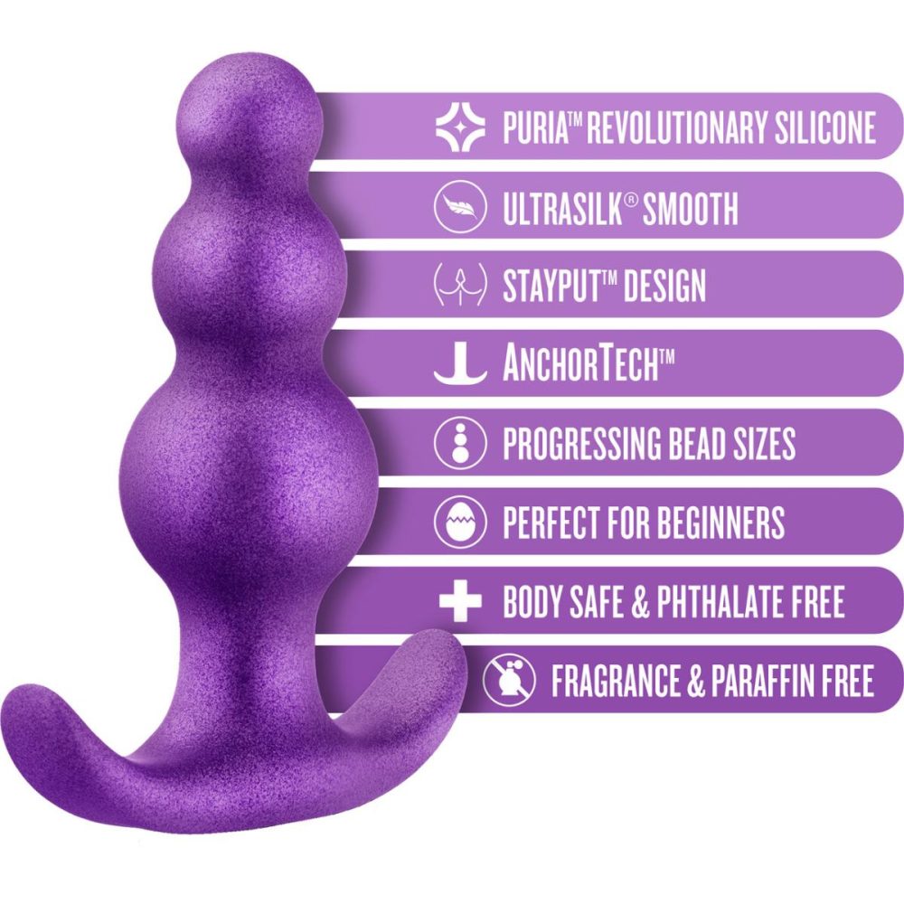 Butt Plugs & Probes | Anal Adventures Matrix Supernova Beaded Silicone Butt Plug – Galactic Purple