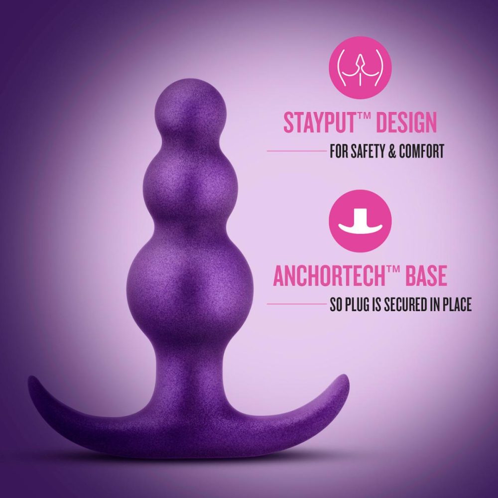 Butt Plugs & Probes | Anal Adventures Matrix Supernova Beaded Silicone Butt Plug – Galactic Purple