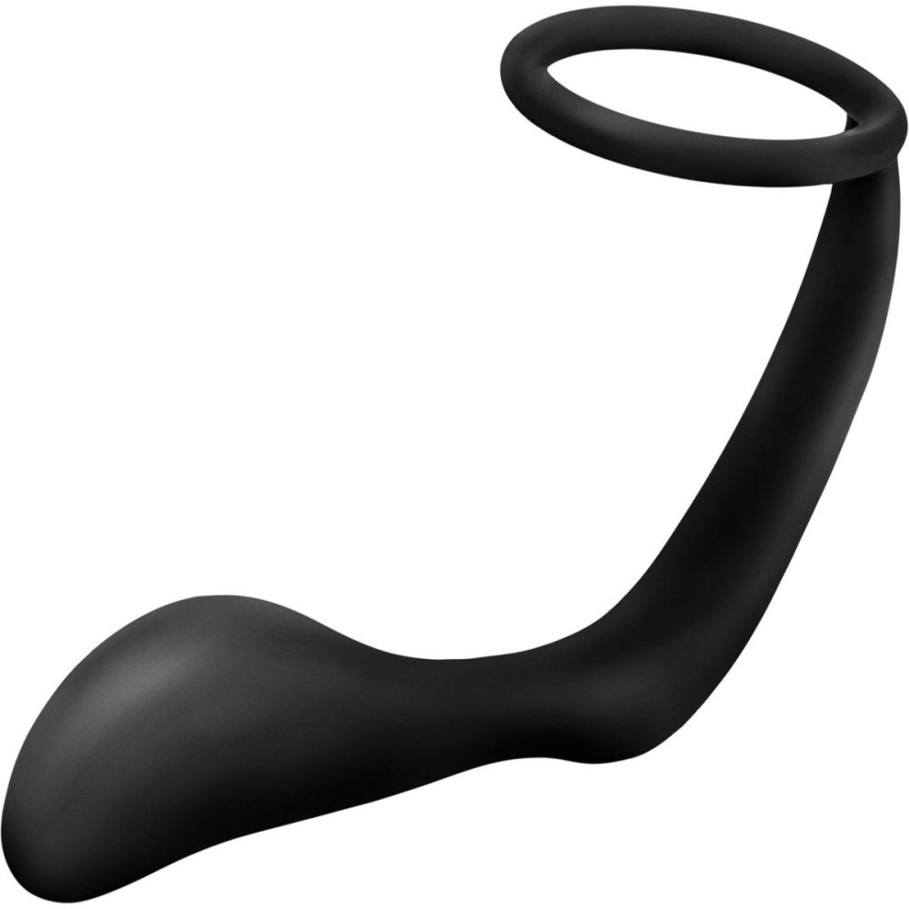 Butt Plugs & Probes | Anal Adventures Platinum Silicone Cock Ring Plug by – Black