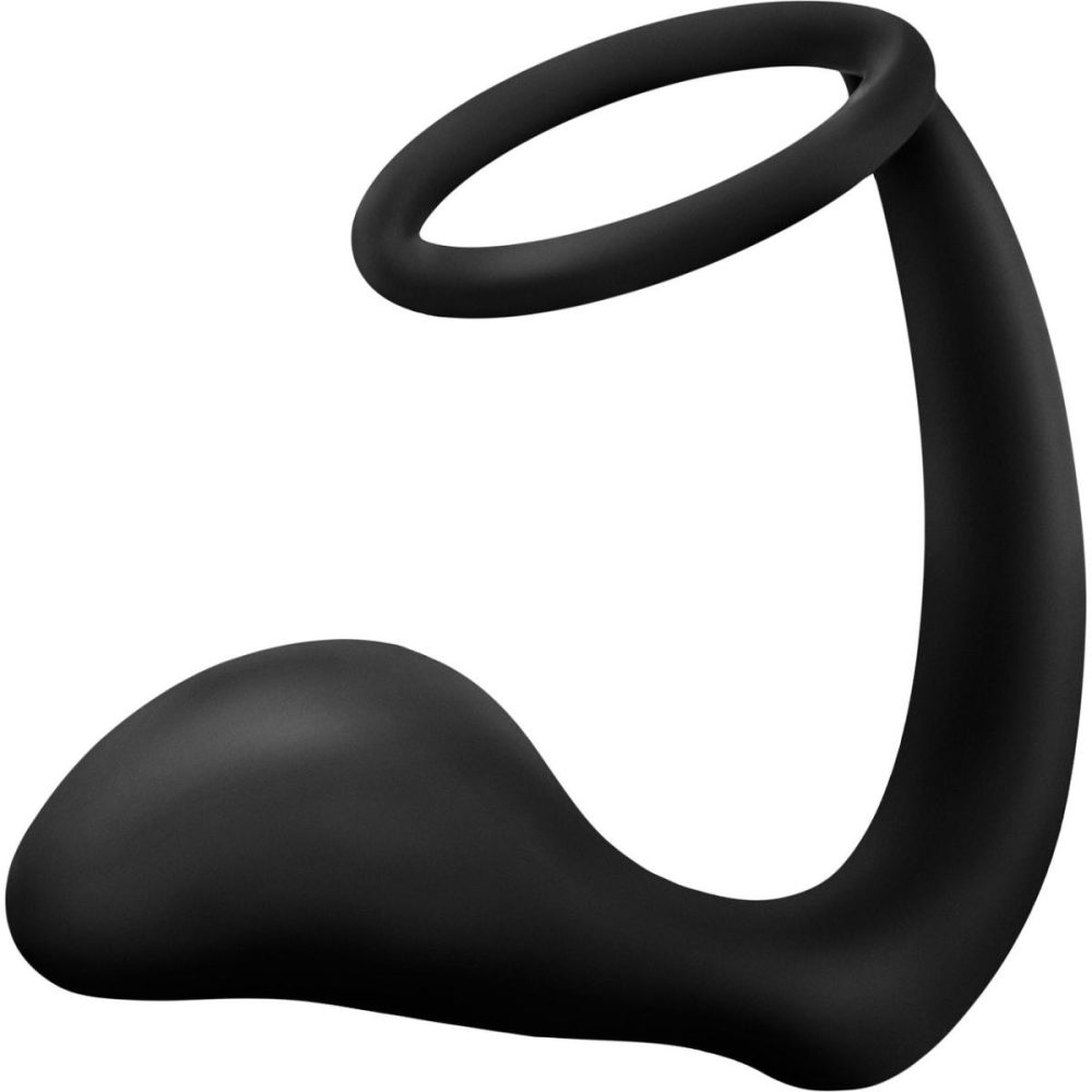 Butt Plugs & Probes | Anal Adventures Platinum Silicone Cock Ring Plug by – Black