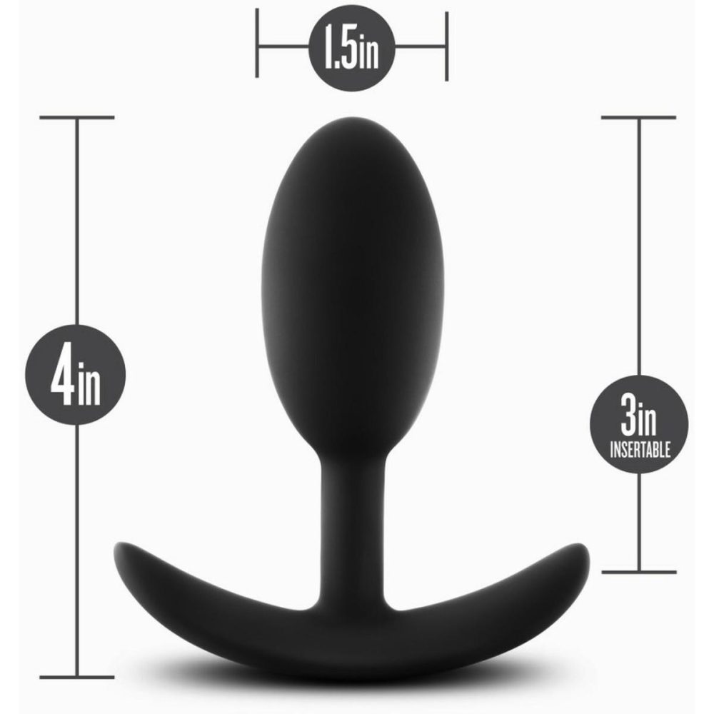 Butt Plugs & Probes | Anal Adventures Platinum Silicone Vibra Slim Medium Plug – Black